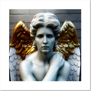 Angel from heaven holy and melancholic statue Posters and Art